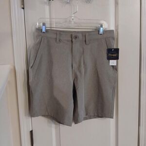 NWT Threadgrit khaki moisture wicking performance shorts UPF protection Mens 29